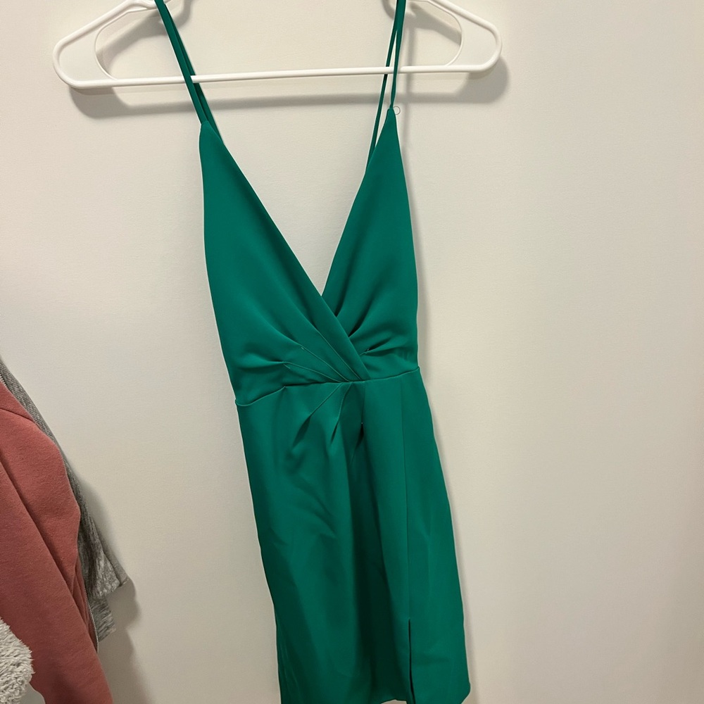 Teal Spaghetti Strap Dress by DO+BE